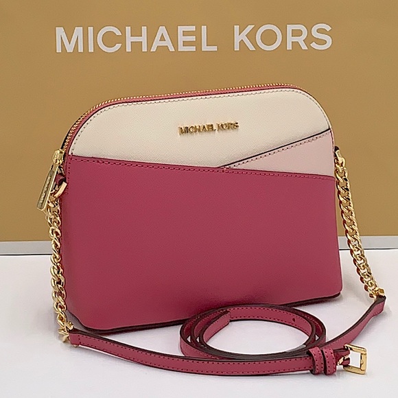 MICHAEL KORS Jet Set Travel Medium Logo Dome Crossbody Bag...